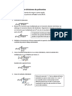 Pasos para Resolver Divisiones de Polinomios