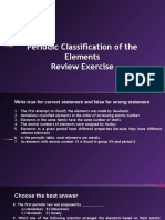 Periodic Classification of The Element - Lesson - 3 - Review Question