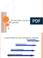 Evolution of Management Theory