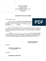 CERTIFICATION - Employment BHW - SAN JUAN - Gonzales