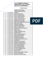 1st Sem Roll Call 22-23