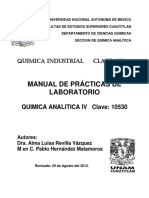 Prácticas de Laboratorio de Química Analítica IV