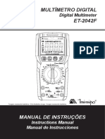 Multímetro Digital ET-2042F: Manual de Instruções