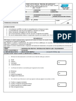 Examen Quimestral de Tren de Rodaje Final