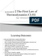 Lecture 2 The First Law of Thermodynamics