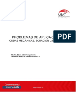 Problemas de Aplicación #03. Ondas Mecánicas. Ecuación Lineal de Onda. Física de La Masa y La Energía. Ciclo 2022 - II