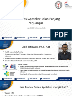 Apt. Didik, Peluang Jasa Profesi Apoteker