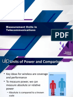 TALLE No. 1 - UNIDADES DE MEDIDAS EN LOS SISTEMAS DE TELECOMUNICACIONES
