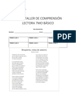 Taller de Comprensión Lectora Guia 3 7mo Básico