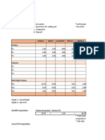 Computations and Cutting List