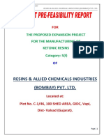 Ketonic Resin - Resin and Allied Pre Feasibility Report