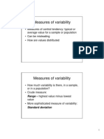 Measures of Variability