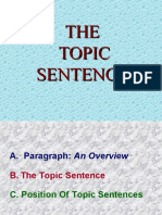 1st - MR - Yendi - Topic Sentence