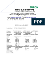 Acido Citrico Jiangsu Guoxin Union