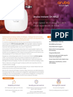 Instant On Ap22 Wifi 6 Product Data Sheet Brochure