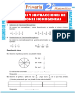 Suma y Resta de Fracciones Homogeneas para Segundo de Primaria