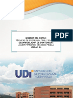 Unidad 4 TÉCNICAS DE EXPRESIÓN ORAL Y ESCRITA