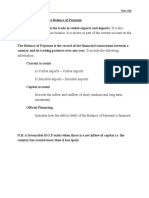 Balance of Trade Verses Balance of Payment