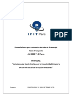 Informe Técnico Procedimiento Colocación Tubería de Drenaje 