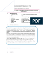 EXPERIENCIA DE APRENDIZAJE 6 - Situación Significativa