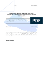 Dispositivos Médicos. Buenas Prácticas de Manufactura de Dispositivos Médicos Y Su Guía de Verificación