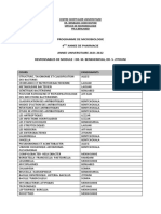 PROGRAMME de Bacteriologie