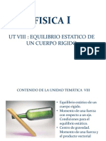 UT VIII-Equilibrio Estático de Un Cuerpo Rígido