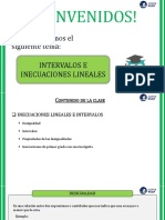 Intervalos e Inecuaciones Lineales