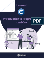 Lesson Plan - Introduction To Programming and C++