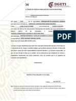 Autorización de Padre de Familia para Visita Industrial Del Alumno