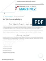 Test Valanti Prueba Psicotécnica - Significado, Análisis e Interpretacion