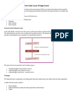 Data Link Layer Design Issues: Services To The Network Layer