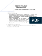 CAMPAÑA DE SALUD MENTAL - Organización de Consejeros