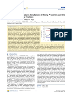 WaterMethanol Mixtures Simulations of Mixing Properties Over The