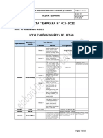 Alerta Temprana #027-2022