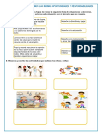 Ficha de Personal Social 04-10 Los Niños y Niñas Tenemos Las Mismas Oportunidades y Responsabilidades