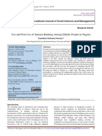 Use and Non-Use of Internet Banking Among Elderly People in Nigeria