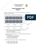 Division Diagnostic Test Math 4 TQ