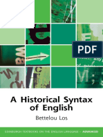 A Historical Syntax of English (Bettelou Los)