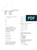 Chemistry (1) Revision