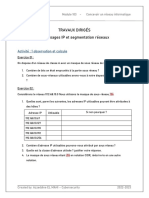 TRAVAUX DIRIGES - 01 Segmentation Des Réseaux