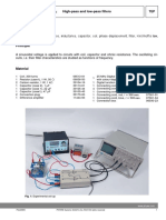 High-Pass and Low-Pass Filters: Fig. 1: Experimental Set-Up