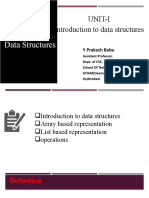 1.1 Introduction To Data Structures