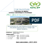 Maitrise Et Optimisation de La Filiere Boue de La Step de Khouribga