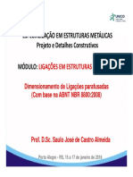 MÓDULO V - LIGAÇÕES EM ESTRUTURAS METÁLICAS - Parte I - A