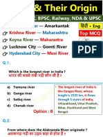 Rivers and Their Origin (Top MCQ)