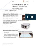 Informe de Laboratorio Segunda Ley de Newton UNI