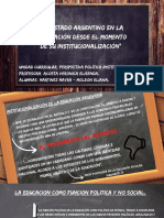 El Estado Argentino, en La Educación Desde El Momento de Su Institucionalización