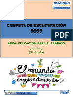 Ept-Carpeta de Recuperacion 5° Sec