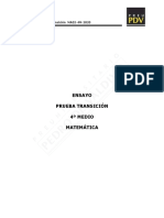 Ensayo Matemática IV Medio Con Respuestas